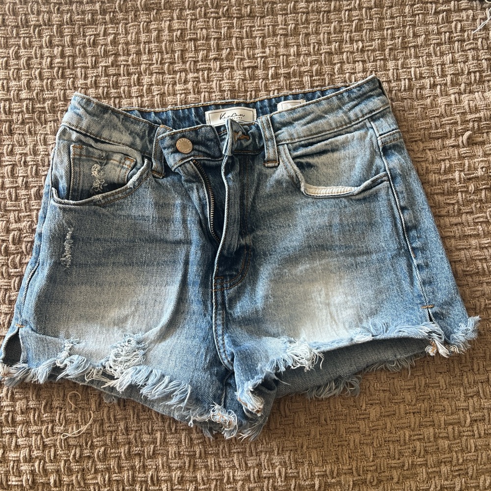 KanCan Blue Distressed Jean Shorts